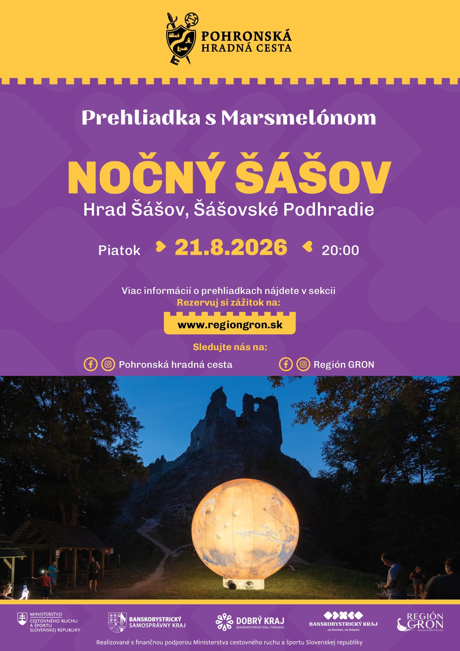 nočný šášov prehliadka s marsmelonom 21.8.2026